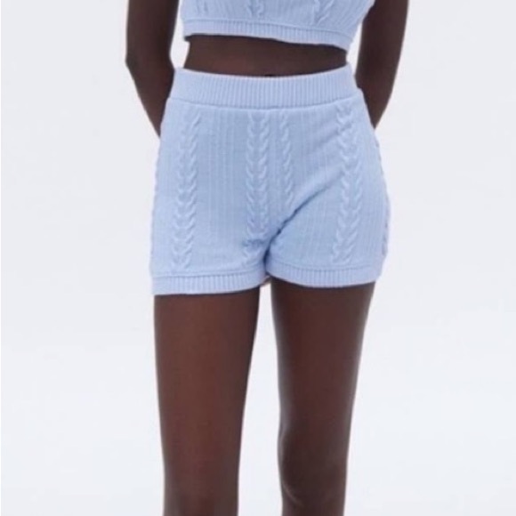 ☀️2/$22☀️ Zara Knit Blue Shorts - Picture 5 of 6